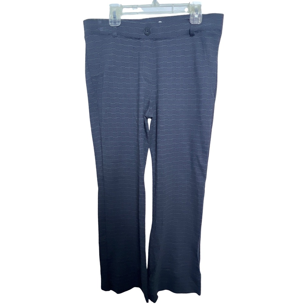 Betabrand Petite Womens Pants Medium Geometric Print Bootcut Stretch career Yoga